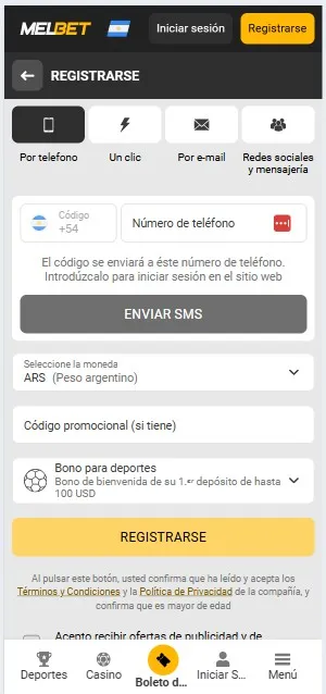 Melbet App Registro
